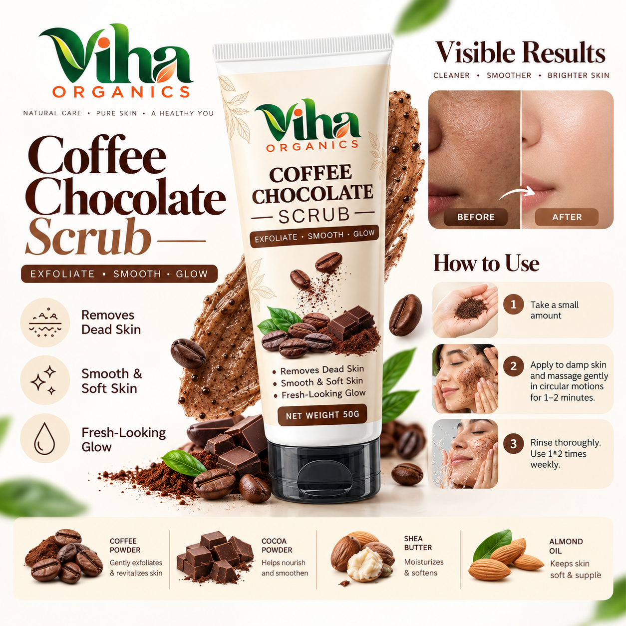 Coffee Chocolate Scrub 50 gm - alternate view