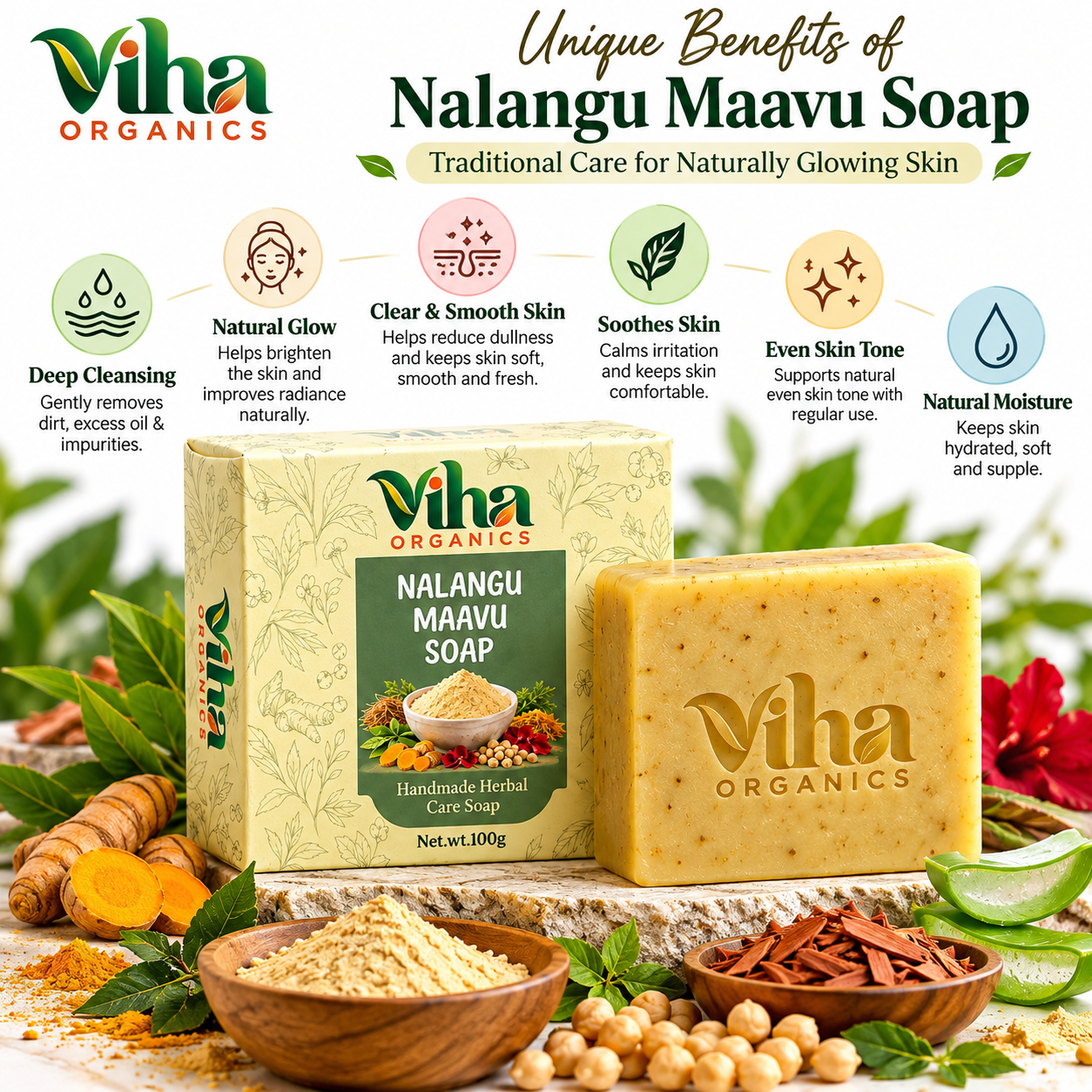 Nalangu Mavu Soap 100 gm - alternate view